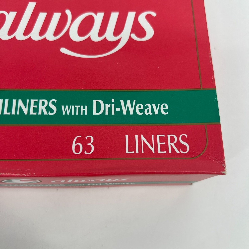 Always Vintage Pantiliners with DRI-Weave Regular L - 63 Liners (Few Missing) - Picture 2 of 10
